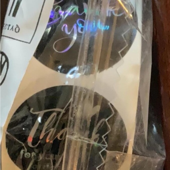 Premium black Thank You Cards and stickers for Business - Picture 3 of 6